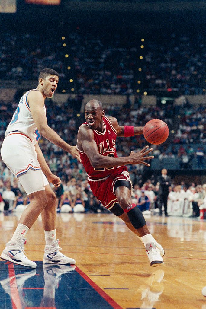 michael jordan speeding past brian daugherty