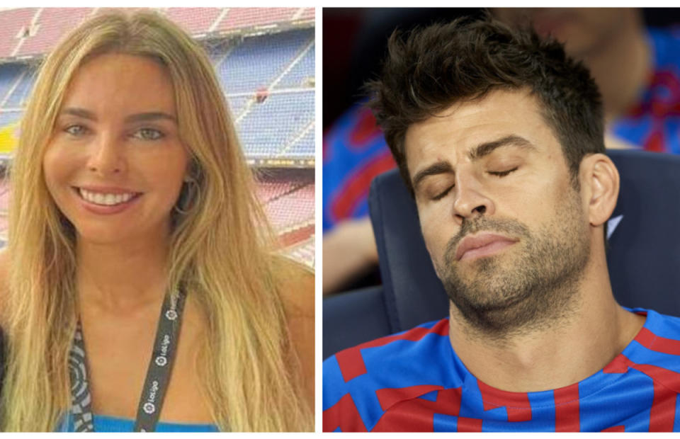 Helena Condis desvela durante la retransmisión del Barça - Rayo en COPE los planes que tiene Xavi con respecto a Gerard Piqué. Imágenes: Twitter/Tiempo de Juego y Jose Breton/Pics Action/NurPhoto via Getty Images.