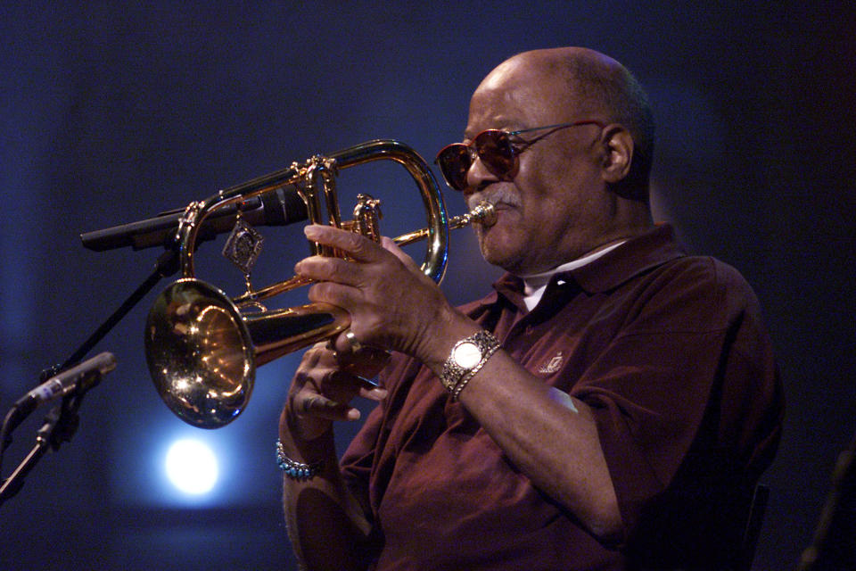 Legendary jazz musician Clark Terry, who mentored Miles Davis and Quincy Jones and played in the orchestras of both Count Basie and Duke Ellington and on "The Tonight Show," died on Feb. 21, 2015. He was 94. 