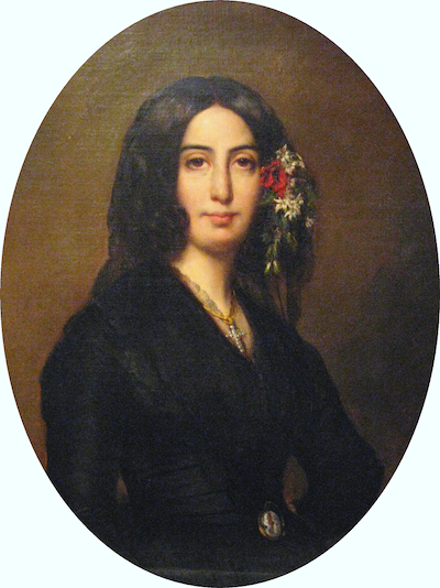 A portrait of George Sand (1804-1876). Her name was the pseudonym of Amantine Aurore Lucile Dupin de Francueil, a novelist, playwright, French literary critic and journalist. (Musées de la ville de Paris)