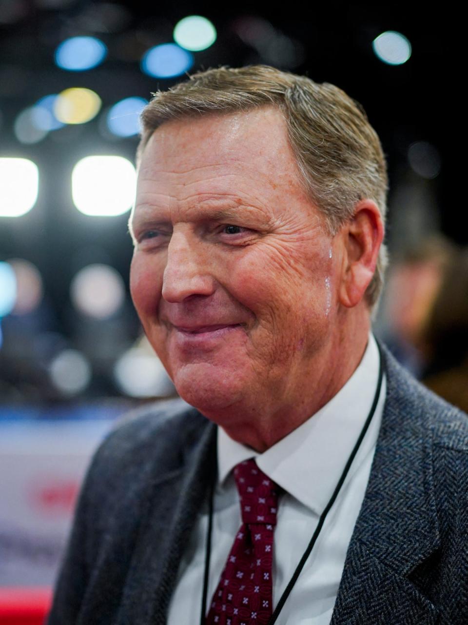 Republican political activist Bob Vander Plaats looks on following the conclusion of the Republican candidates' presidential debate hosted by CNN at Drake University in Des Moines, Iowa, U.S. January 10, 2024 (REUTERS)