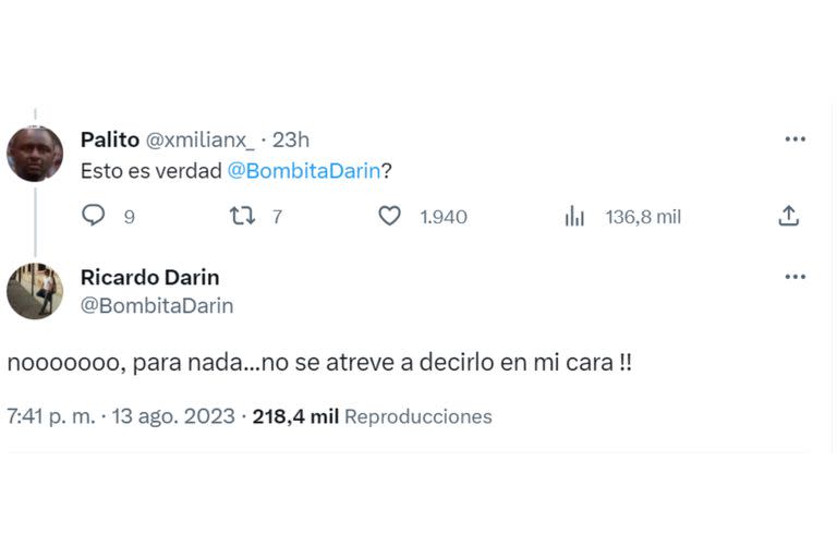 La respuesta de Ricardo Darín en Twitter