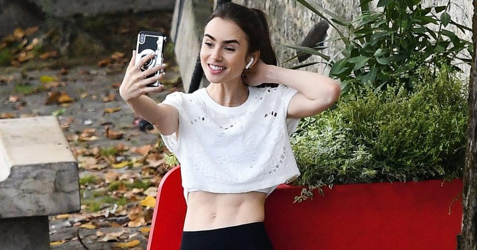 Lily Collins Snaps a Selfie in Paris, Plus Rachel Brosnahan, Javier Bardem & More