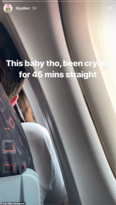 Lily Allen complained about a baby crying on her flight (Credit: Instagram)