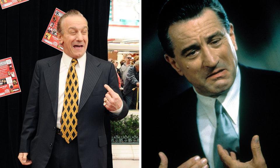 It’s… Robert De Niro - This unconvincing lookalike seems to be parodying De Niro’s 'Analyze This’ performance, but the actor won his Globe for 'Raging Bull’.