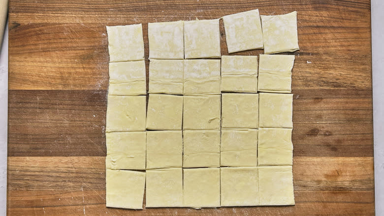 squares of puff pastry