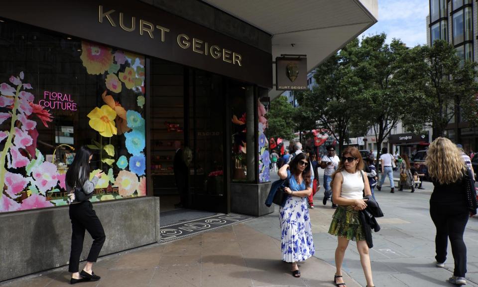 <span>Kurt Geiger has 58 outlets in the UK, including a site on London’s Oxford Street which opened a year ago. </span><span>Photograph: Hollie Adams/Reuters</span>