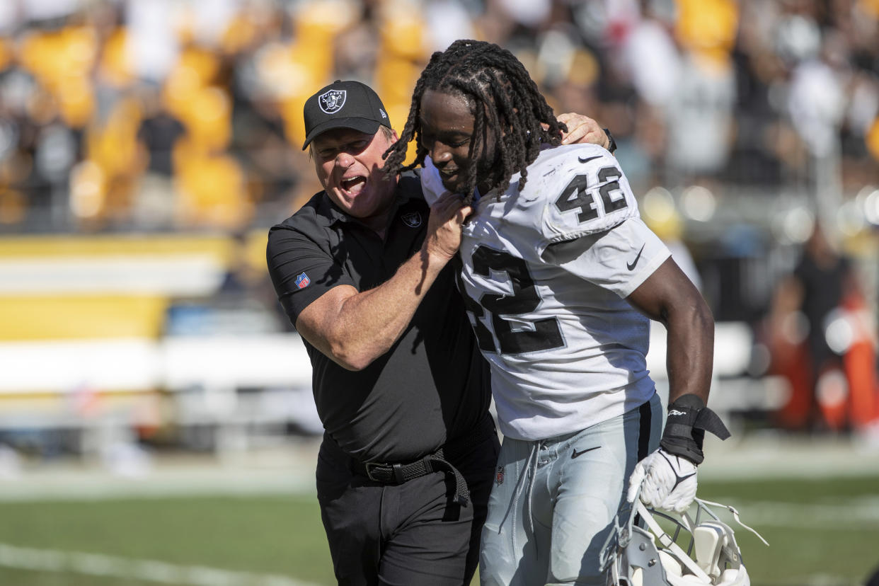 Are the Raiders finally getting their money's worth with head coach Jon Gruden? (AP Photo/Matt Durisko)