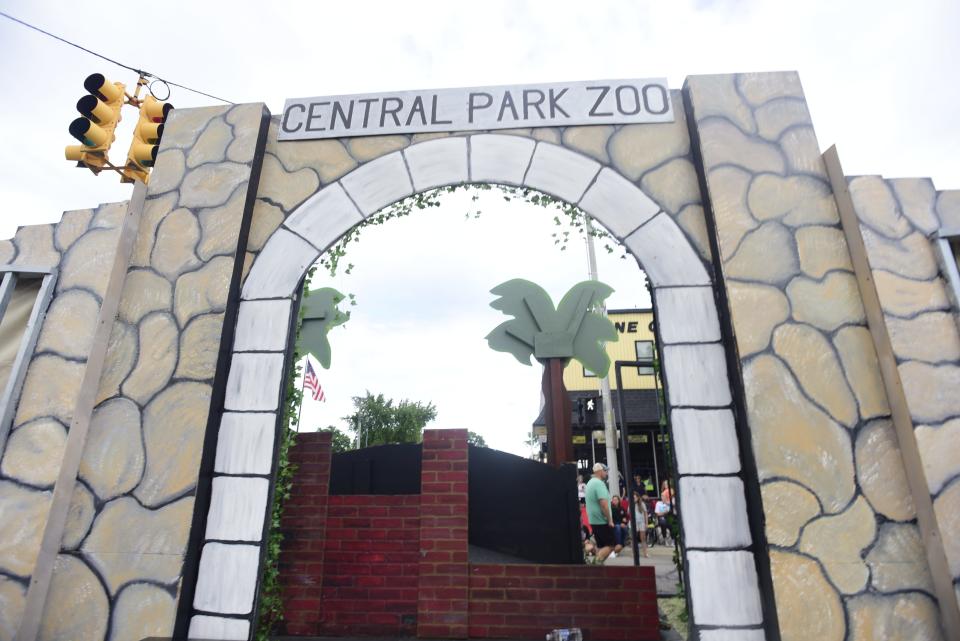 The Madagascar-themed float as part of the Port Huron Civic Theatre show  "Madagascar Junior: A Musical Adventure" on Huron Avenue during the Blue Water Fest Rotary International Day Parade in downtown Port Huron on July 13, 2022. The show will be performed in the McMorran Theater the weekend of Aug. 5-7.