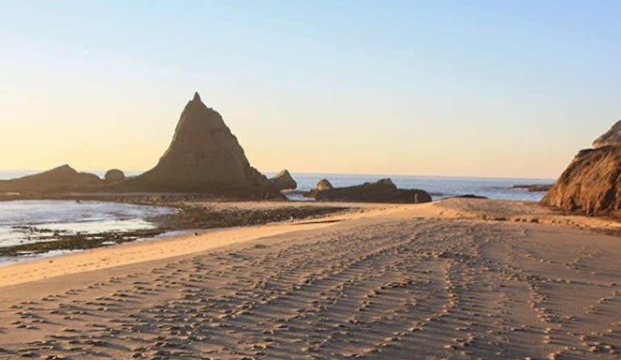 Martins Beach, the subject of a multi-decade struggle between the public and billionaire Vinod Khosla. Photo: Instagram/Surfrider