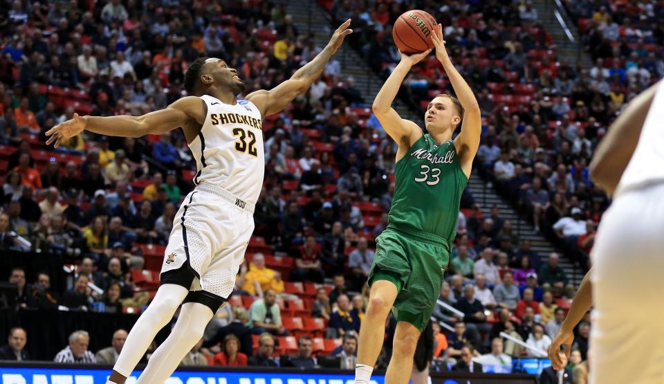 Marshall’s Jon Elmore torched Wichita State for a team-high 27 points on only 13 shots on Friday. (Getty)