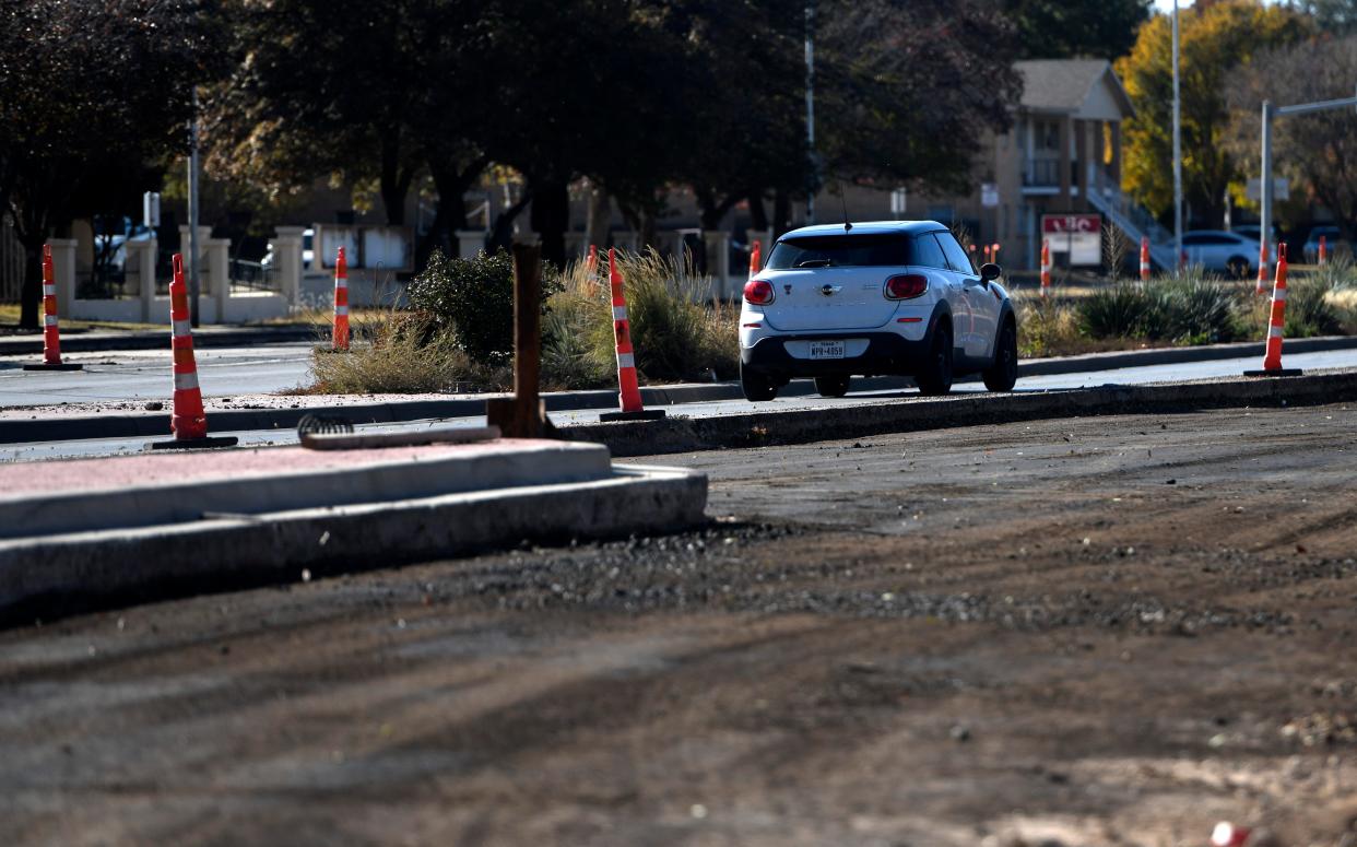 Construction continues on 19th Street Tuesday.