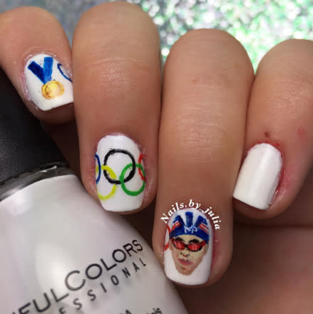 Yes, that is Michael Phelps on a nail - amazing. 