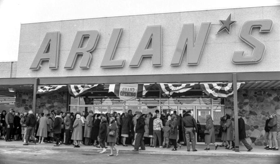 Arlan's Department Store opened, Thursday, November 3, 1966, in Sheboygan, Wis.  It was estimated that 20,000 people came to check out the new store along Kohler Memorial Drive.