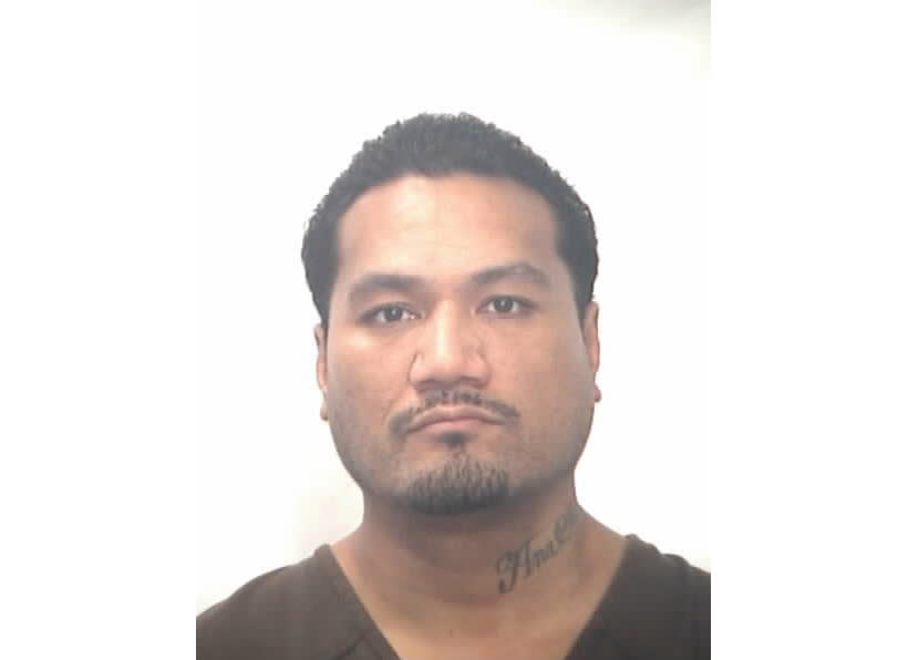 This undated image provided by the Hawaii Department of Corrections and Rehabilitation shows Sidney Tafokitau. Tafokitau who was the subject of an island-wide manhunt on Monday, Jan. 1, 2024, in Hawaii, was a felon barred from owning the high-powered rifle he used to open fire on Honolulu police in a shootout that left two officers wounded and the suspect dead, court records show. (Hawaii Department of Corrections and Rehabilitation via AP)