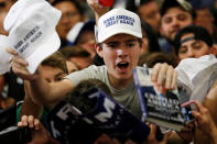 <p>Supporters clamor for Republican presidential candidate Donald Trump’s attention as he signs autographs after a rally in Albuquerque, N.M., Tuesday, May 24, 2016. (Reuters/Jonathan Ernst) </p>