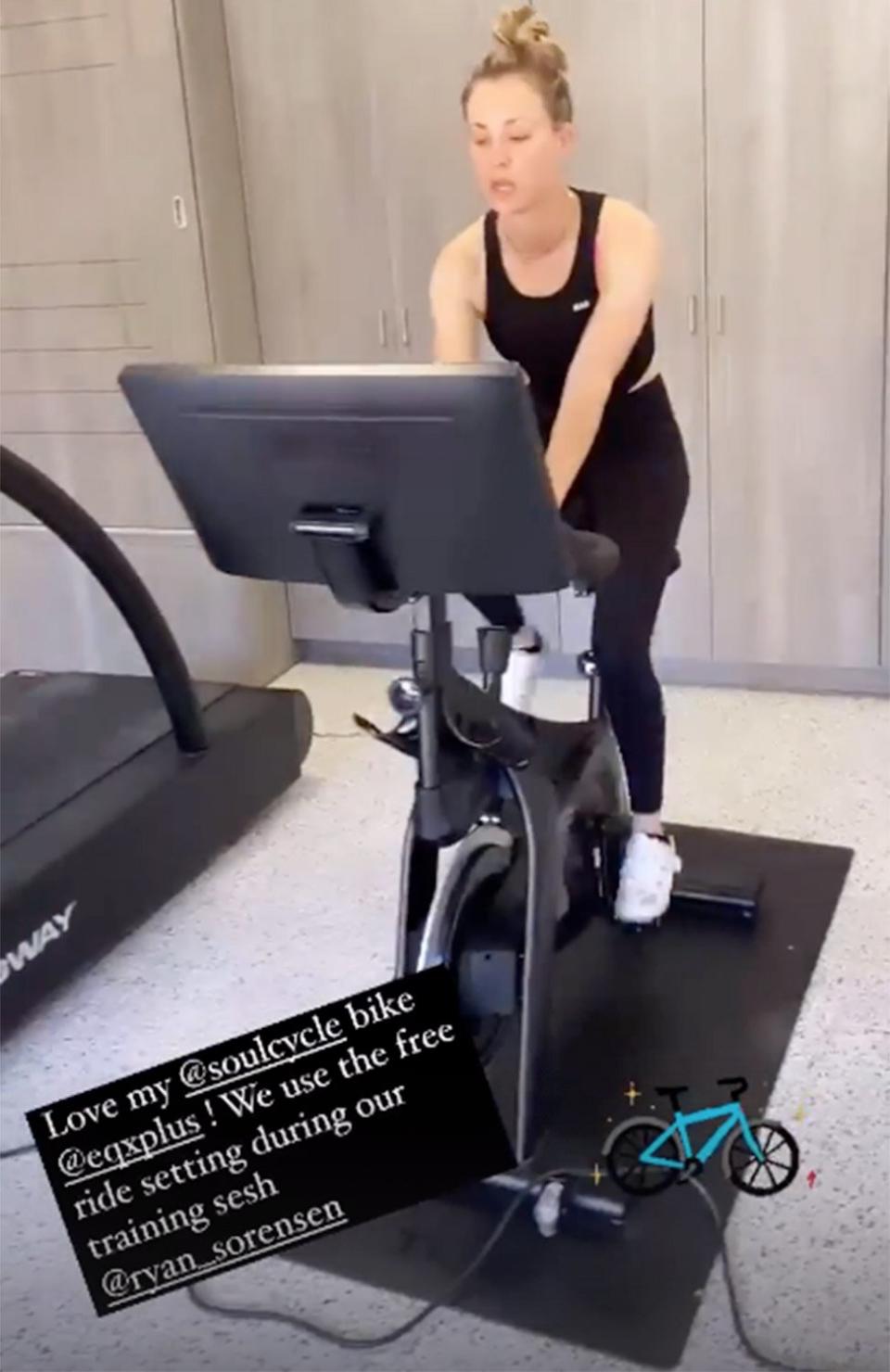 Kaley Cuoco Soulcycle