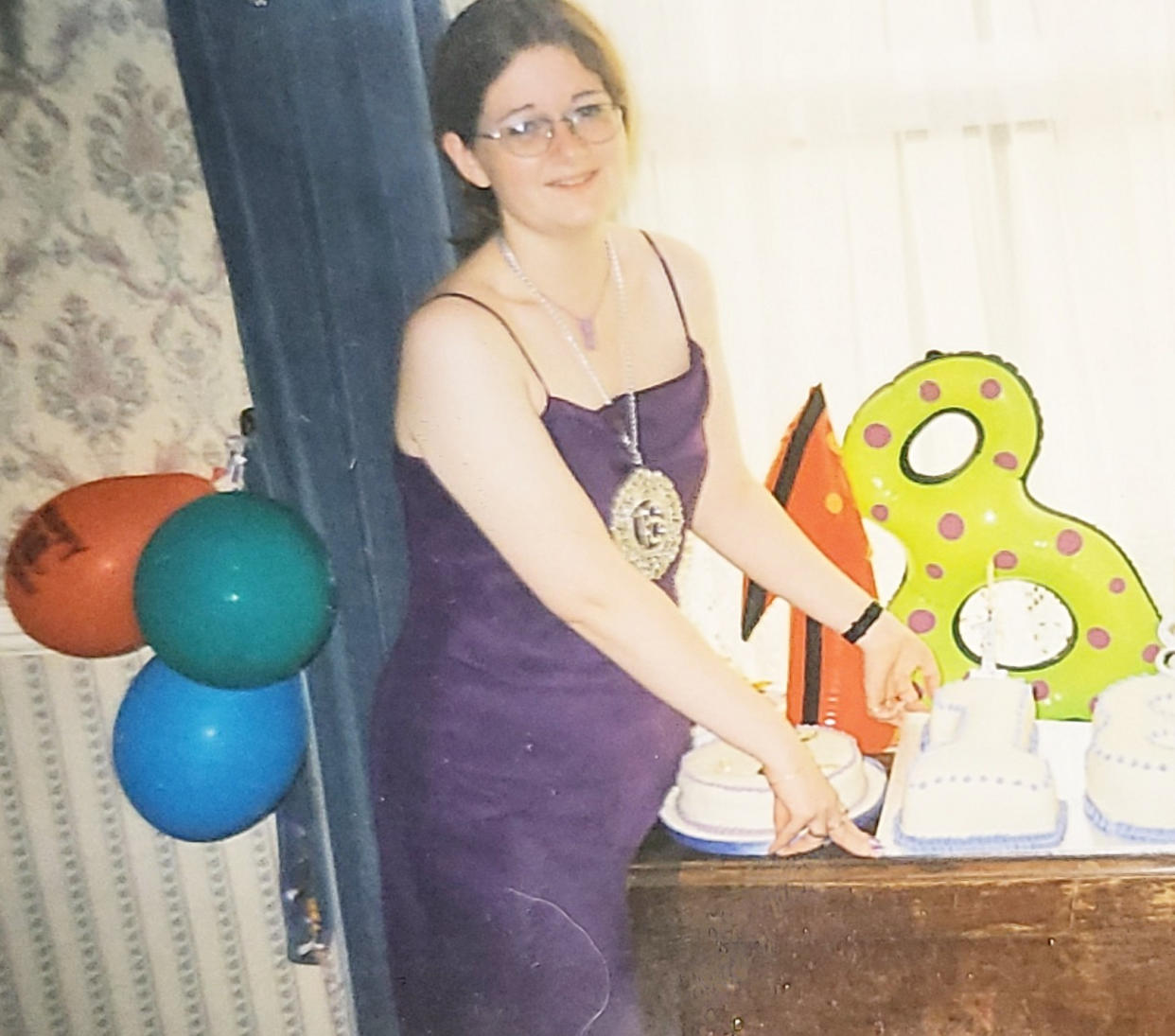 Cassie Swift at her 18th birthday party, around the time her anorexia first started. (Supplied)