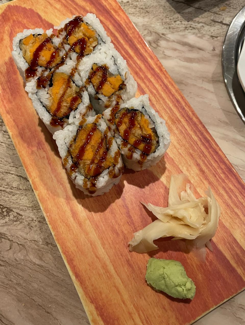 The sweet potato roll is a classic roll at Kintaro.