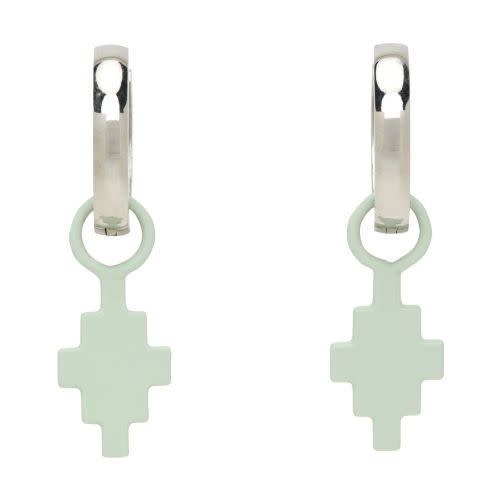 Silver Cross Pendant Earrings