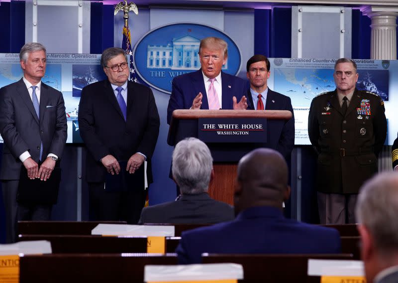 U.S. President Trump leads daily coronavirus response briefing at the White House in Washington