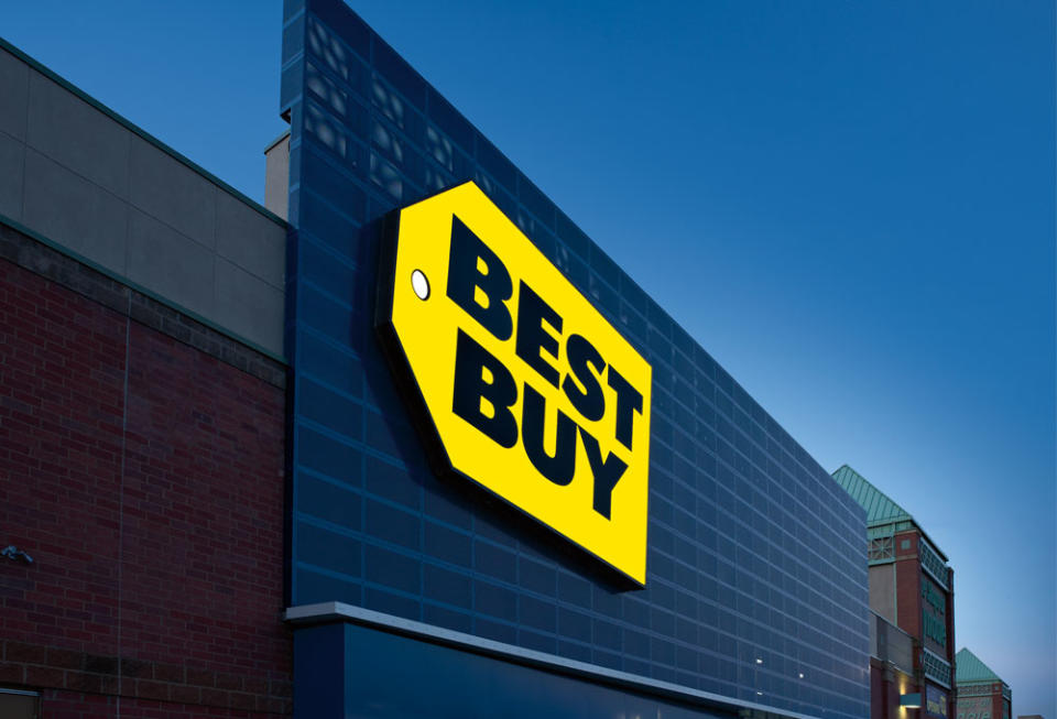 The front of a Best Buy store.