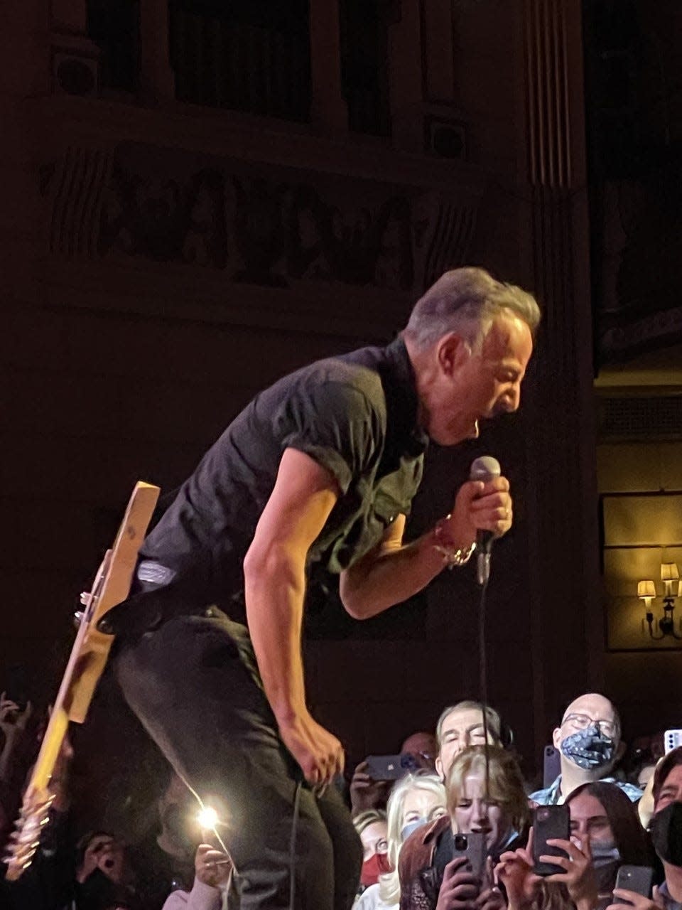 Bruce Springsteen as photographed by Jeremy Neuer at the John Henry's Friends benefit concert for children diagnosed with autism Monday, Dec. 13, at Town Hall in New York City.