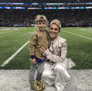 <p>“I am beyond proud of this woman,” Pink’s husband captioned this photo of his wife, with daughter Willow, at the Super Bowl, where the Grammy winner performed the national anthem, while battling the flu. “The roller coaster that she went through this last week with getting sick and losing her voice would have broke any ordinary person. She laced up her boots, got through a 90 minute set Friday night, and f***ing killed the Super Bowl today. Oh and sang live by the way. She is the hardest working in show business and I couldn’t be more proud of her. You f***ing rule, baby.” (Photo: <a rel="nofollow noopener" href="https://www.instagram.com/p/BeyyiCDj3sV/?taken-by=hartluck" target="_blank" data-ylk="slk:Carey Hart via Instagram;elm:context_link;itc:0;sec:content-canvas" class="link ">Carey Hart via Instagram</a>) </p>