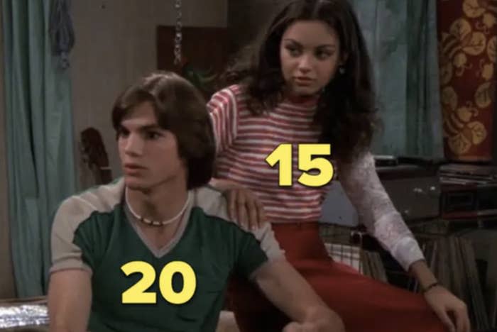 Ashton Kutcher and Mila Kunis from "That 70's Show"