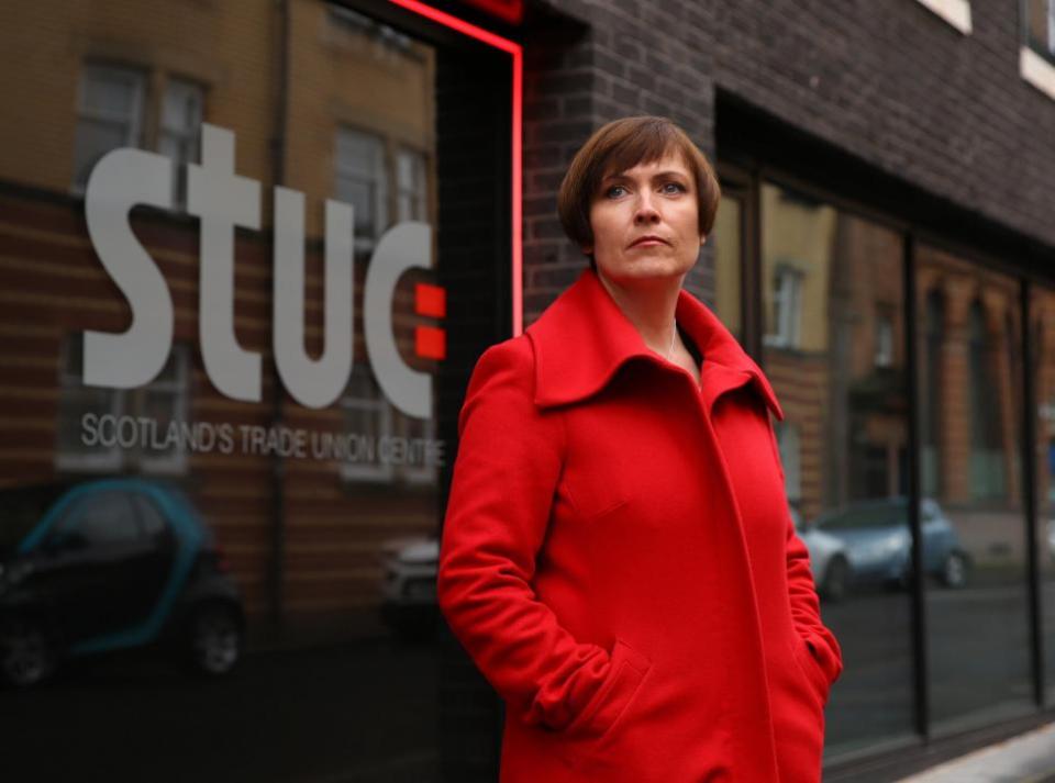 The National: Roz Foyer, general secretary of the STUC, pictured at the STUC's new offices in Bridgeton, Glasgow
Photograph by Colin Mearns, Jan 22, 2022