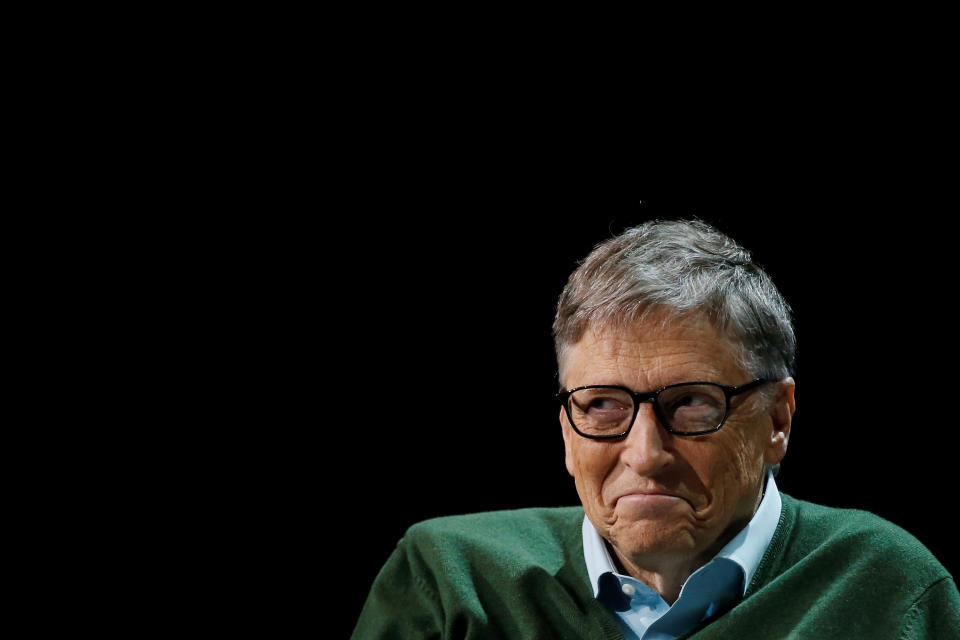 Bill Gates is seen before speaking with Warren Buffett (not pictured), chairman and CEO of Berkshire Hathaway, at Columbia University in New York, U.S., January 27, 2017. REUTERS/Shannon Stapleton 