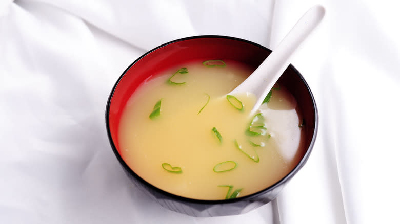 Miso soup in bowl