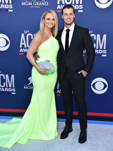 John Shearer/WireImage Miranda Lambert and husband Brendan McLoughlin at the 2019 ACM Awards