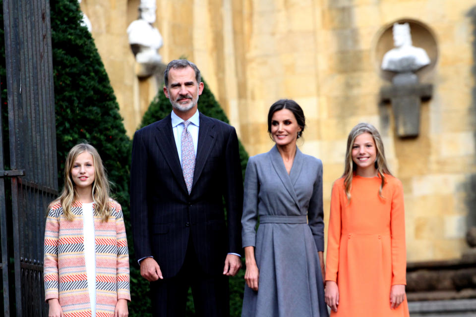 The Spanish Royal family King Felipe VI, Queen Letizia and...