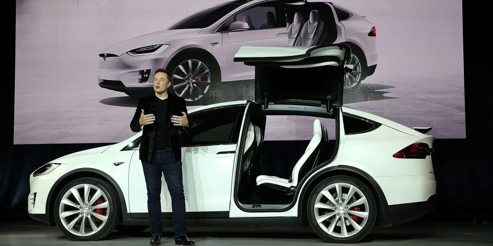 Tesla CEO Elon Musk speaks during an event to launch the new Tesla Model X Crossover SUV on September 29, 2015 in Fremont, California.