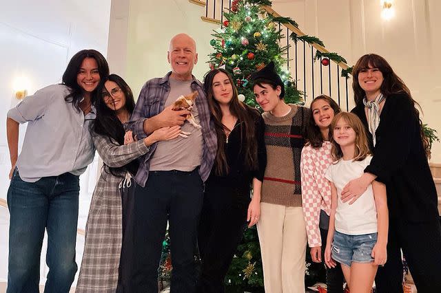 <p>Demi Moore/ Instagram</p> Bruce Willis and his blended family