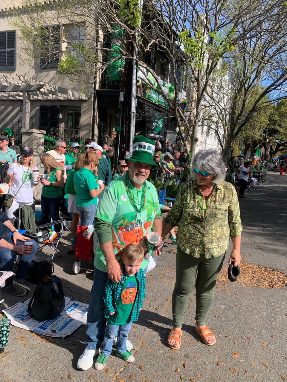 Dennis Germann, from St. Marys, Georgia, has been coming with his family to Savannah's St. Patrick's Day parade for 15 years.