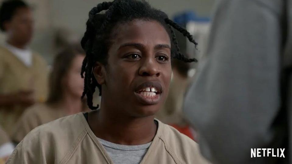 <p><strong>Kidnapping and involuntary manslaughter of a minor</strong></p><p>She invited a young boy she met at the playground to come to her house to play with her. He soon became scared and tried to escape via a fire escape but slipped and fell.</p><p>She is played by Uzo Aduba</p>