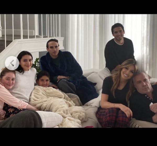 Ray Liotta y su familia (sus hijos y los de su prometida)
