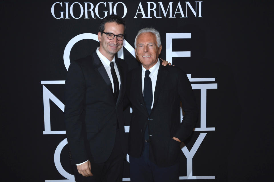 Federico Marchetti and Giorgio Armani - Credit: Guindani Stefano/ Montingelli Ma