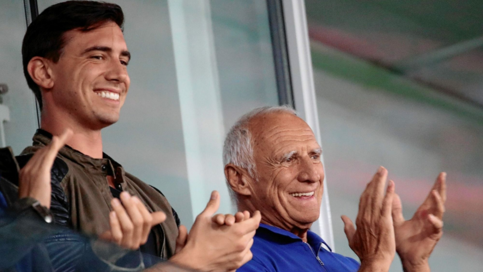 Dietrich Mateschitz, cofundador de Red Bull y su hijo y heredero, Mark Mateschitz. (Forbes Argentina)