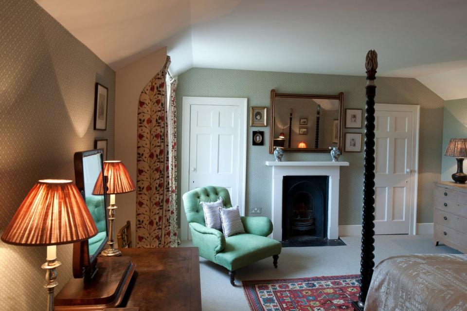 A Robert Kime- decorated room at the Gunton Arms Hotel, Norfolk