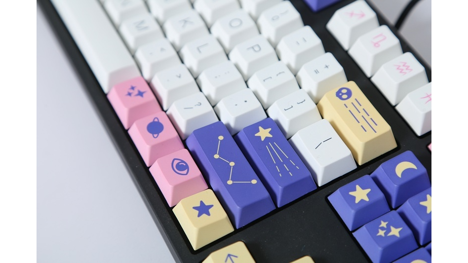 Close up of keycaps