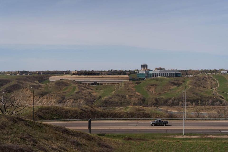 The university of Lethbridge campus and Scenic Drive photographed from the London Road area of Lethbridge Alta. on May 3 2023.