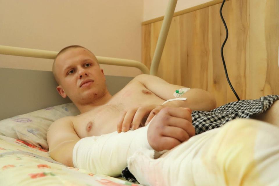 <div class="inline-image__caption"><p>Skyler is currently recovering at a hospital in Poltava in eastern Ukraine. </p></div> <div class="inline-image__credit">Stefan Weichert</div>