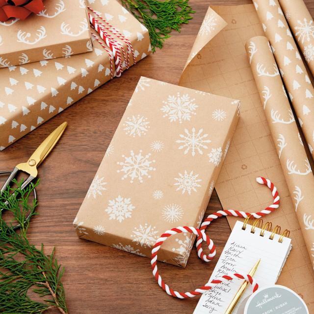 Christmas Maroon Gift Wrapping Paper, 100% Eco Friendly, Recycled & Recyclable  Wrap, Sustainable Kraft Roll, Luxury Xmas - Yahoo Shopping