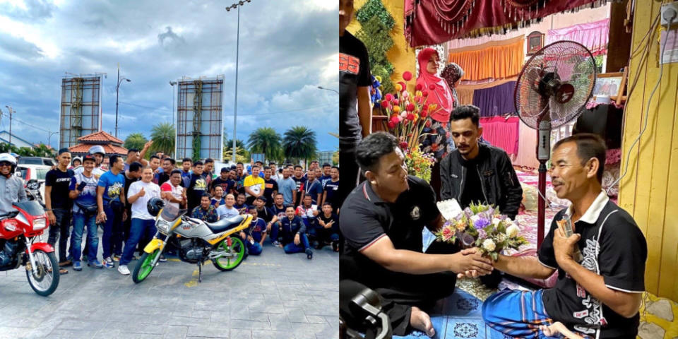 Mohd Zain Abdullah (far right) was forced to stop working for a while to care for his special needs children after the death of his wife in 2016. — Picture from Facebook/Aresif Pok Are