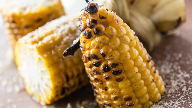 charred corn