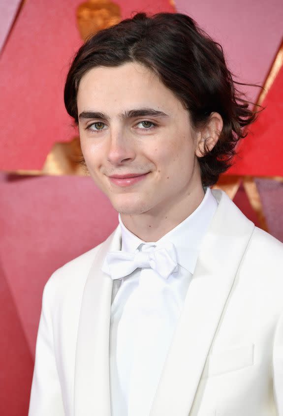 HOLLYWOOD, CA - MARCH 04:  Timothee Chalamet attends the 90th Annual Academy Awards at Hollywood & Highland Center on March 4, 2018 in Hollywood, California.  (Photo by Neilson Barnard/Getty Images)