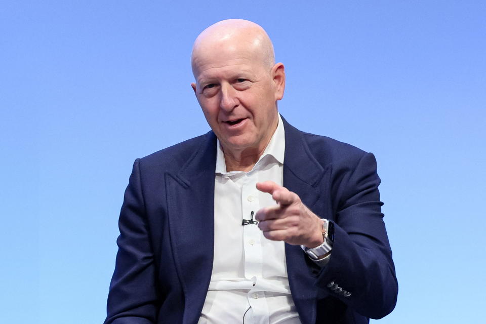 Goldman Sachs chairman and CEO David Solomon speaks during Goldman Sachs analyst impact fund competition at Goldman Sachs Headquarters in New York City, U.S., November 14, 2023. REUTERS/Brendan McDermid